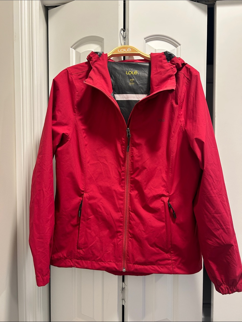 Lole Women's Hot Pink Hooded Rain Jacket